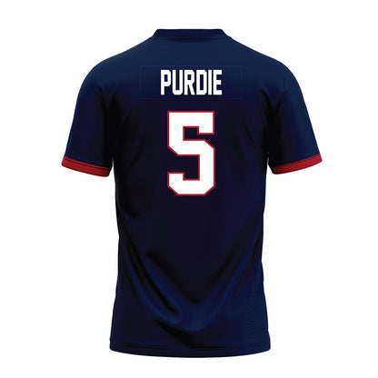 Liberty - NCAA Football : Deshawn Purdie - Navy Premium Football Jersey-1