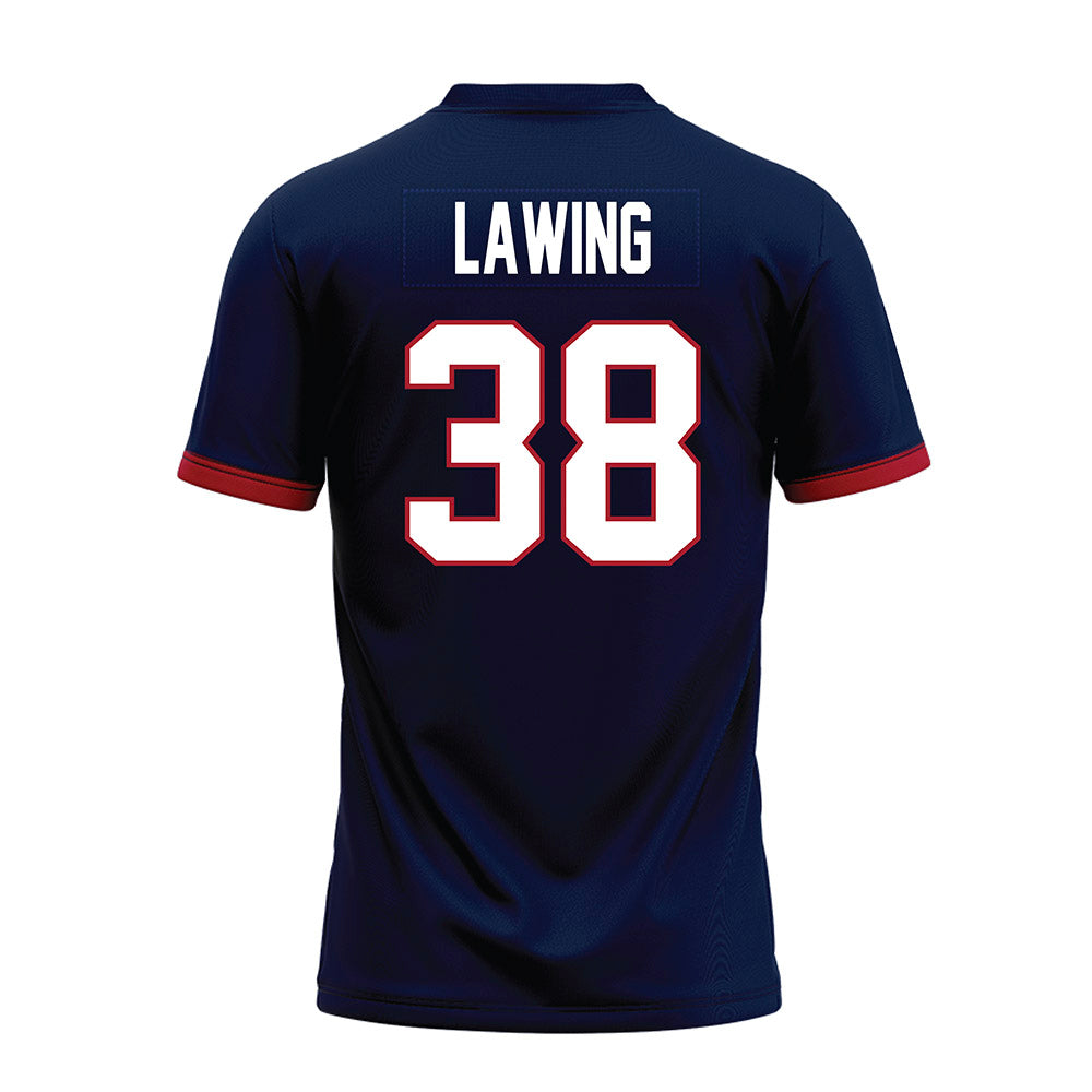 Liberty - NCAA Football : Tre Lawing - Navy Premium Football Jersey-1