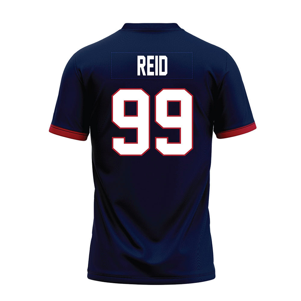 Liberty - NCAA Football : Xavier Reid - Navy Premium Football Jersey-1