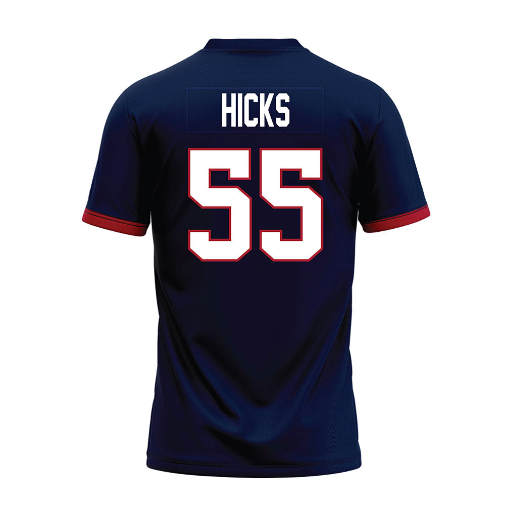 Liberty - NCAA Football : Henry Hicks - Navy Premium Football Jersey-1