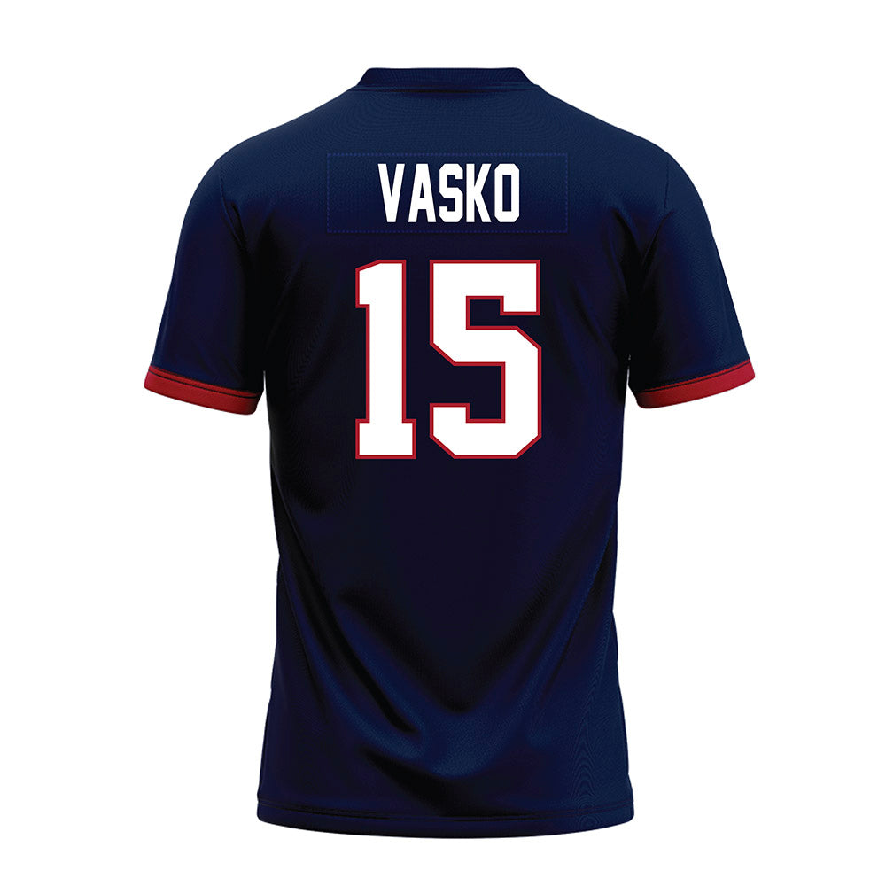 Liberty - NCAA Football : Ethan Vasko - Navy Premium Football Jersey-1