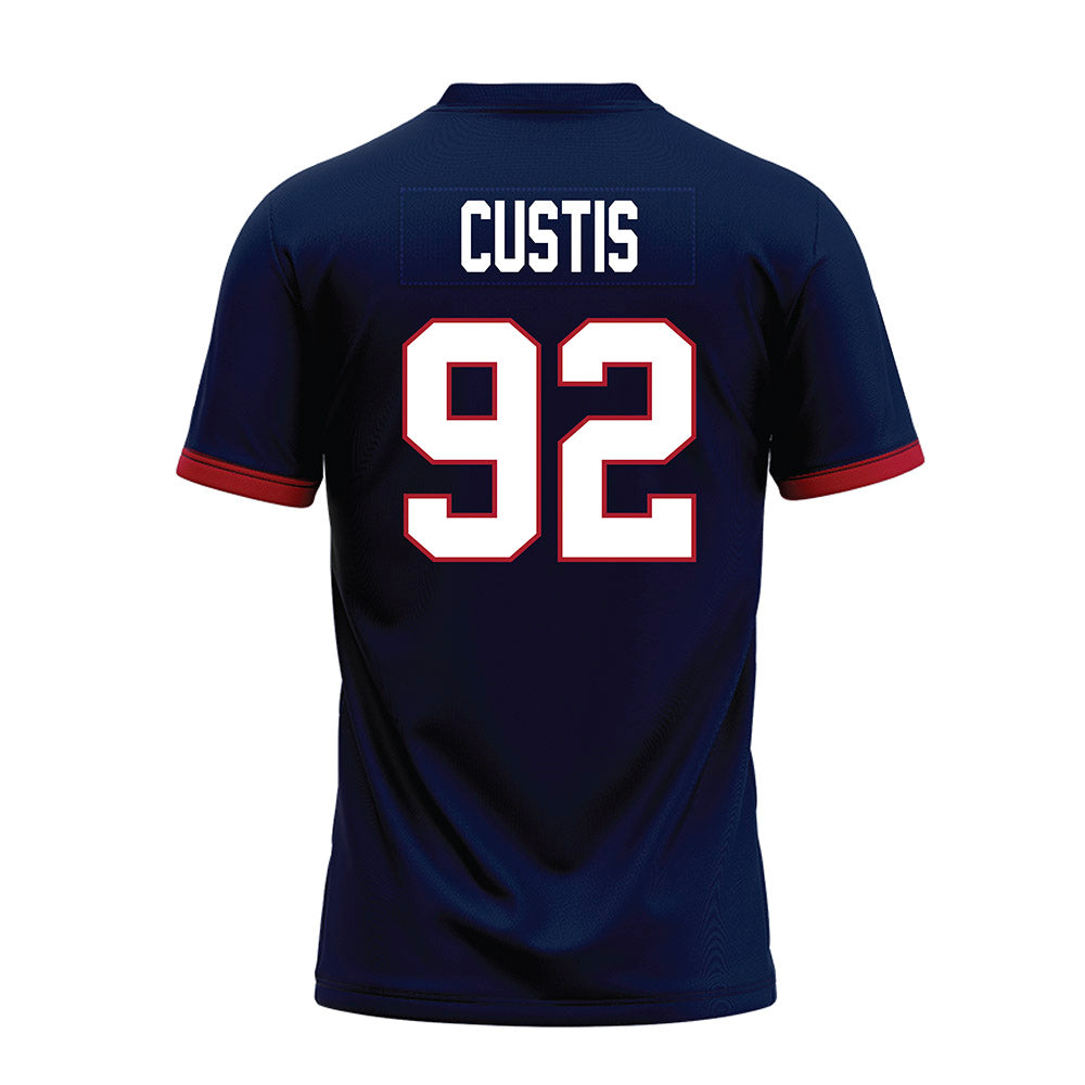 Liberty - NCAA Football : John Custis - Navy Premium Football Jersey-1
