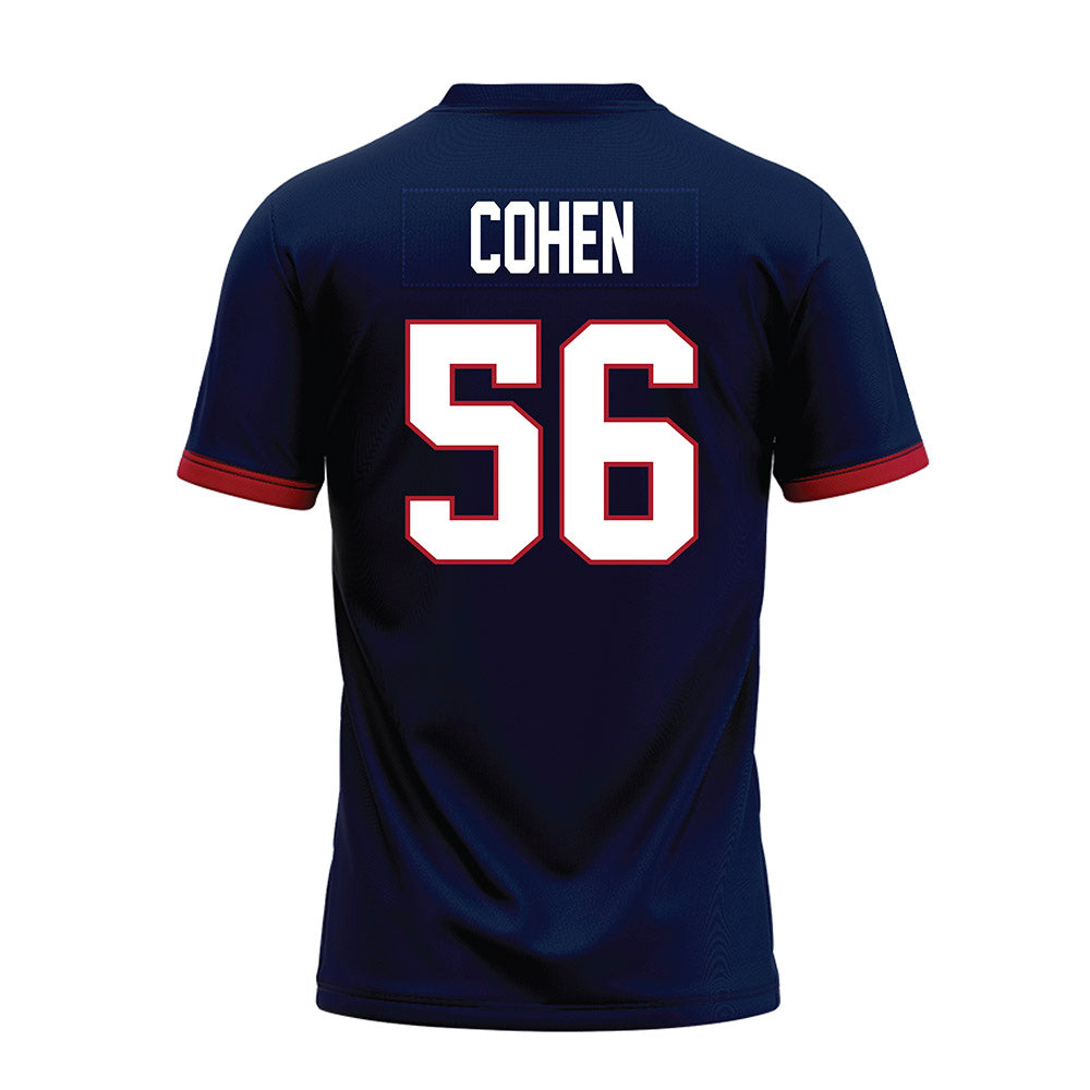 Liberty - NCAA Football : Samuel Cohen - Navy Premium Football Jersey-1