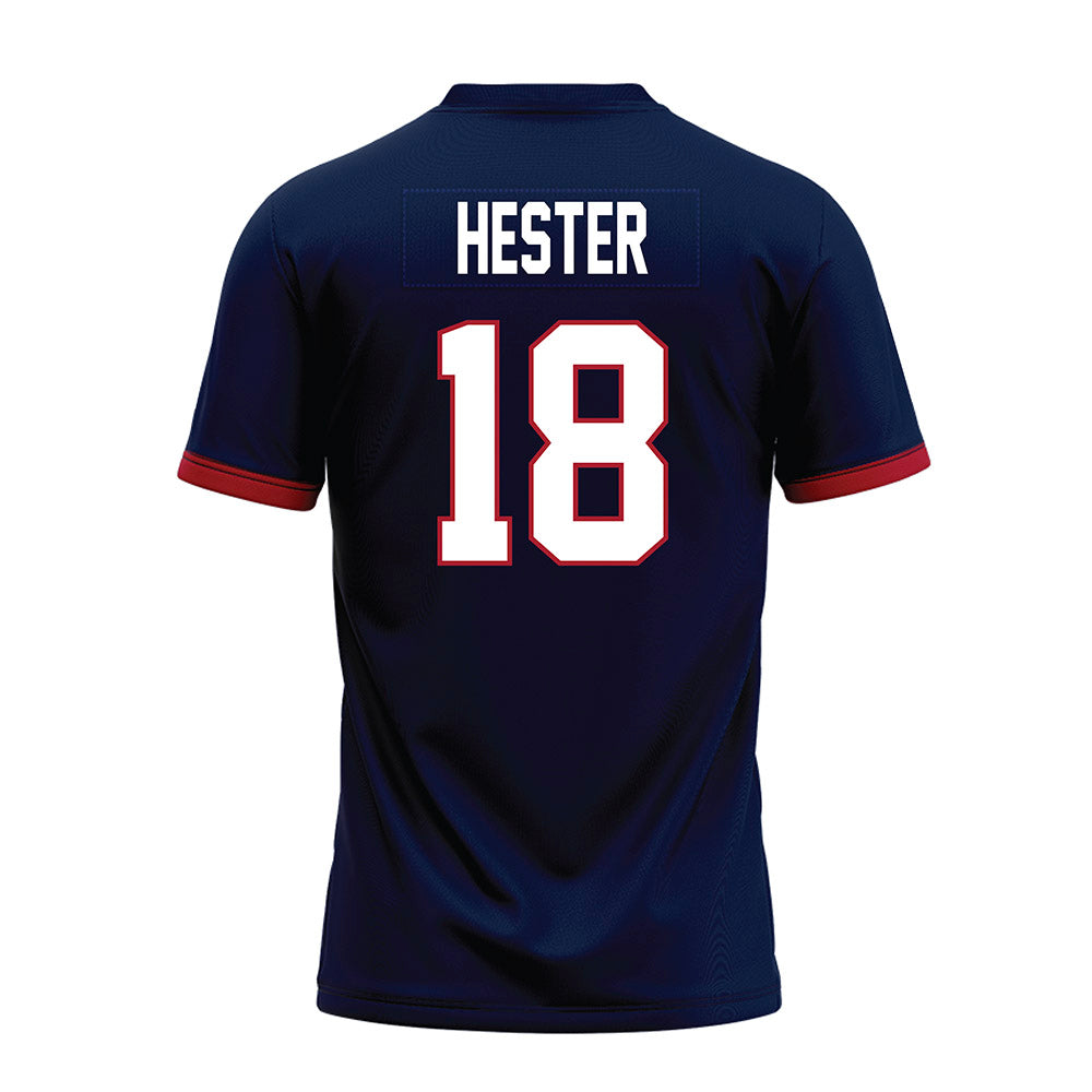 Liberty - NCAA Football : Aaron Hester - Navy Premium Football Jersey-1