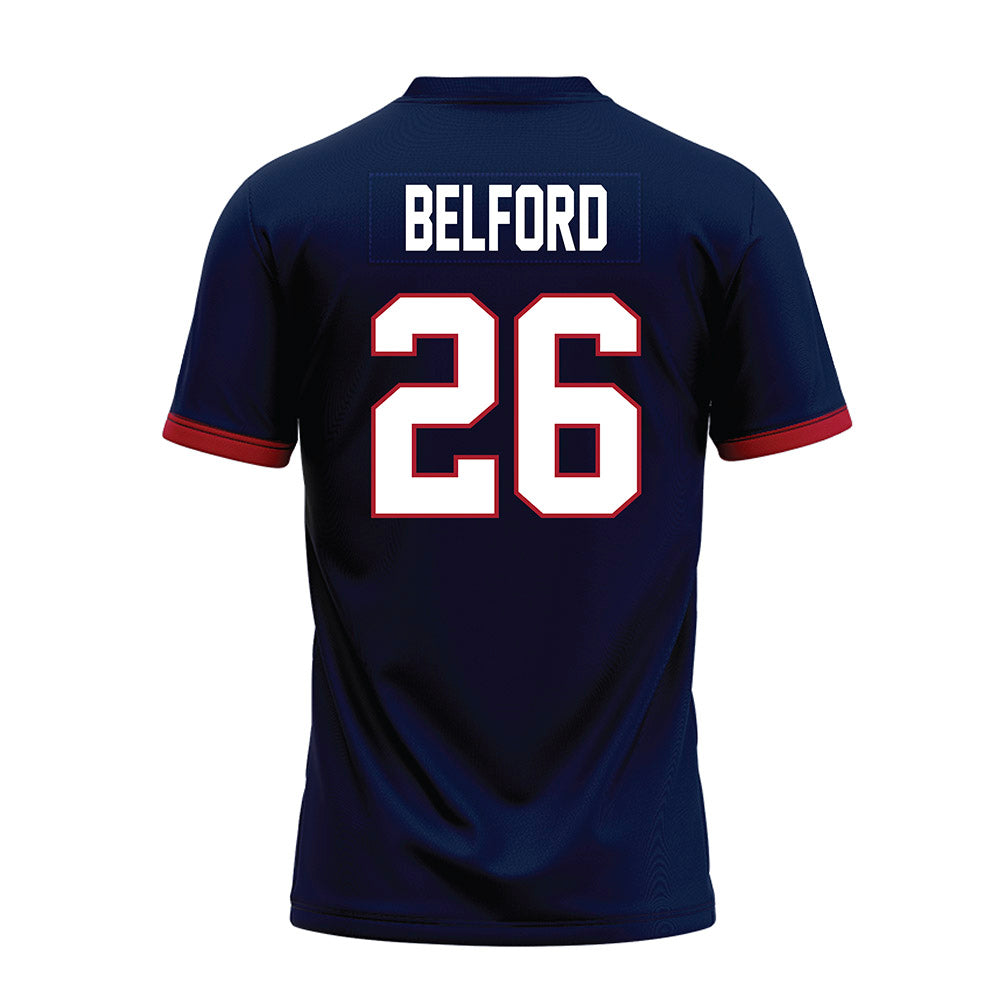 Liberty - NCAA Football : Jaylin Belford - Navy Premium Football Jersey-1