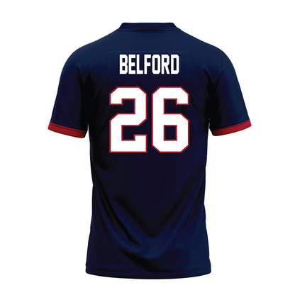 Liberty - NCAA Football : Jaylin Belford - Navy Premium Football Jersey-1