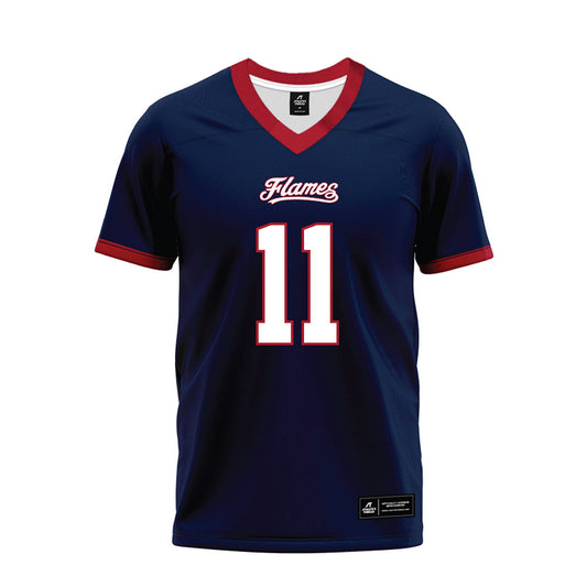 Liberty - NCAA Football : Derrell Farrar - Navy Premium Football Jersey-0