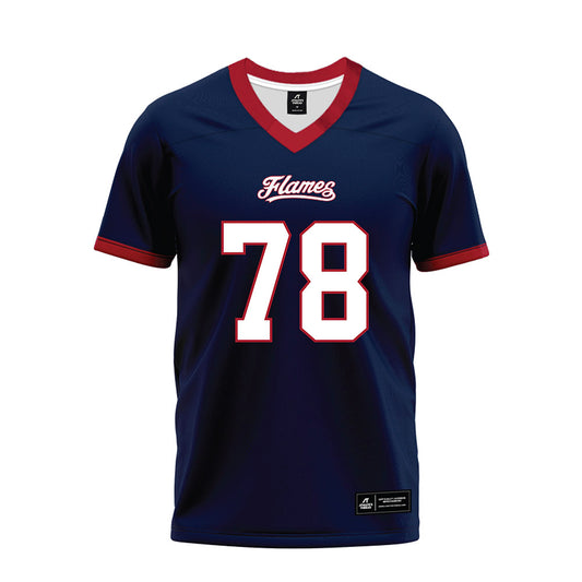 Liberty - NCAA Football : Blake Heckmann - Navy Premium Football Jersey-0