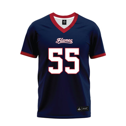Liberty - NCAA Football : Henry Hicks - Navy Premium Football Jersey-0