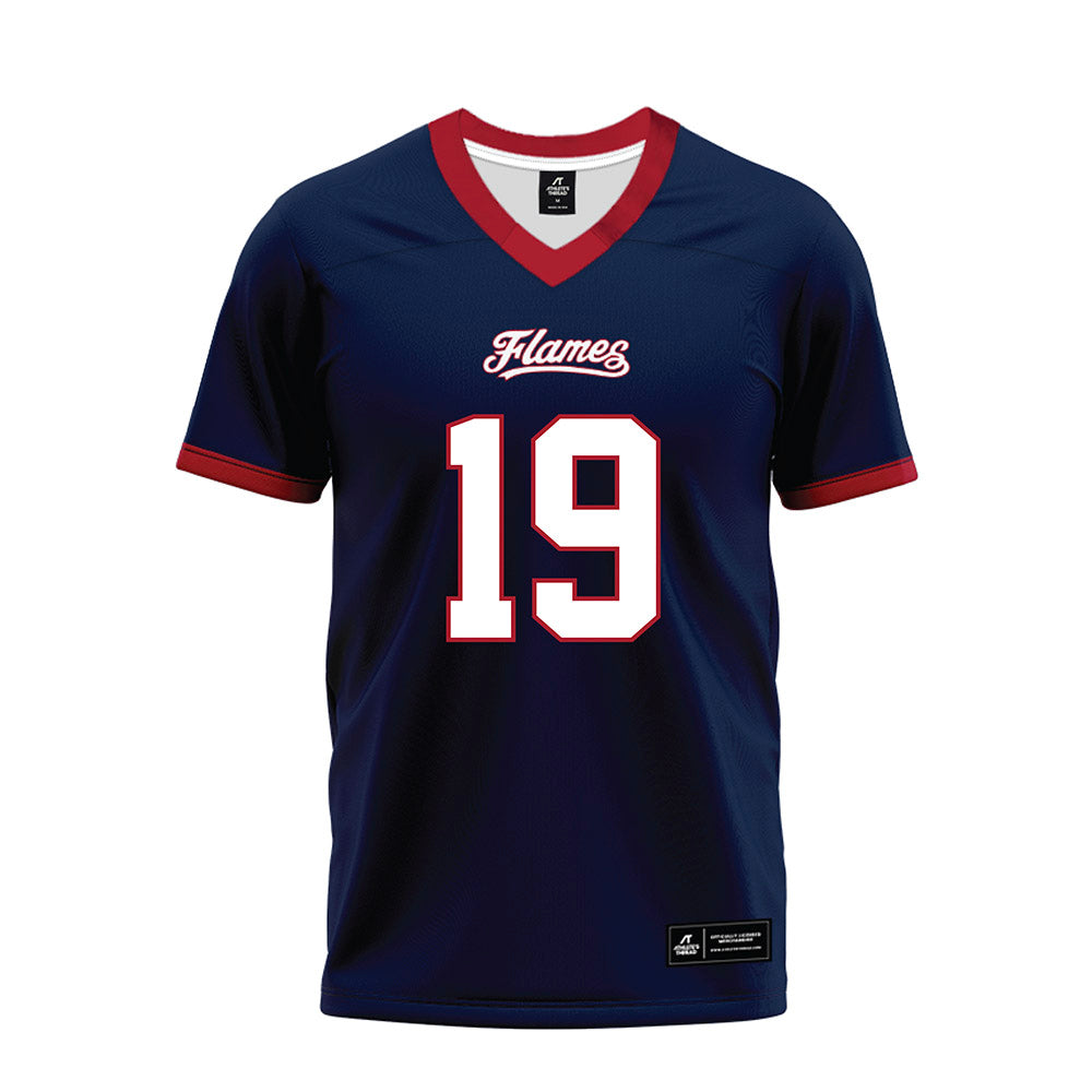 Liberty - NCAA Football : Jayden Whaley - Navy Premium Football Jersey-0