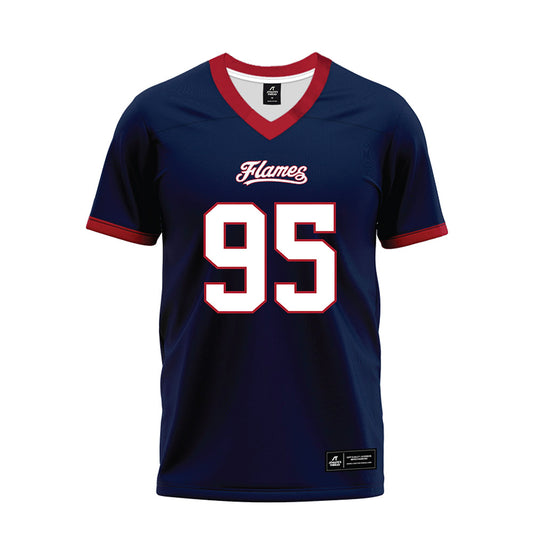 Liberty - NCAA Football : Jeffrey Hairston Jr. - Navy Premium Football Jersey-0