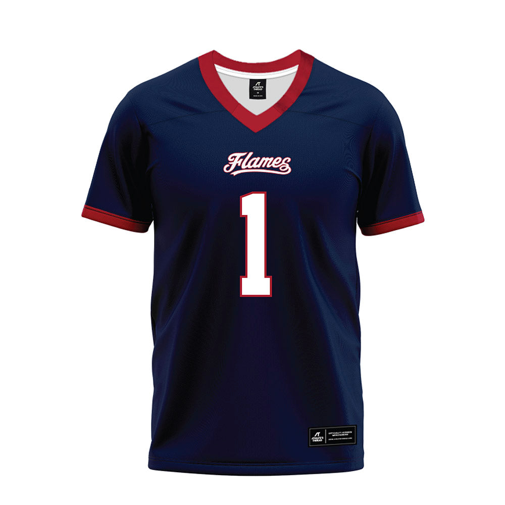 Liberty - NCAA Football : Derrell Farrar - Navy Premium Football Jersey-0