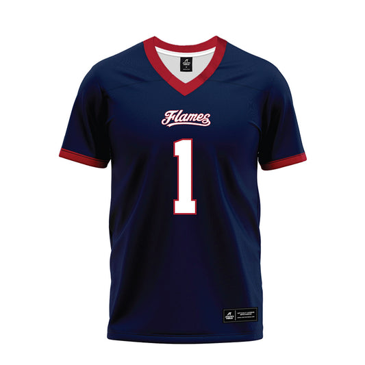 Liberty - NCAA Football : Derrell Farrar - Navy Premium Football Jersey-0