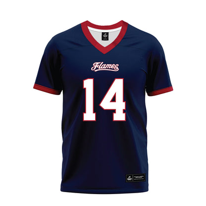 Liberty - NCAA Football : Elijah McKenzie - Navy Premium Football Jersey-0