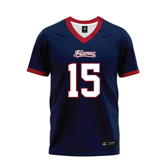 Liberty - NCAA Football : Ethan Vasko - Navy Premium Football Jersey-0
