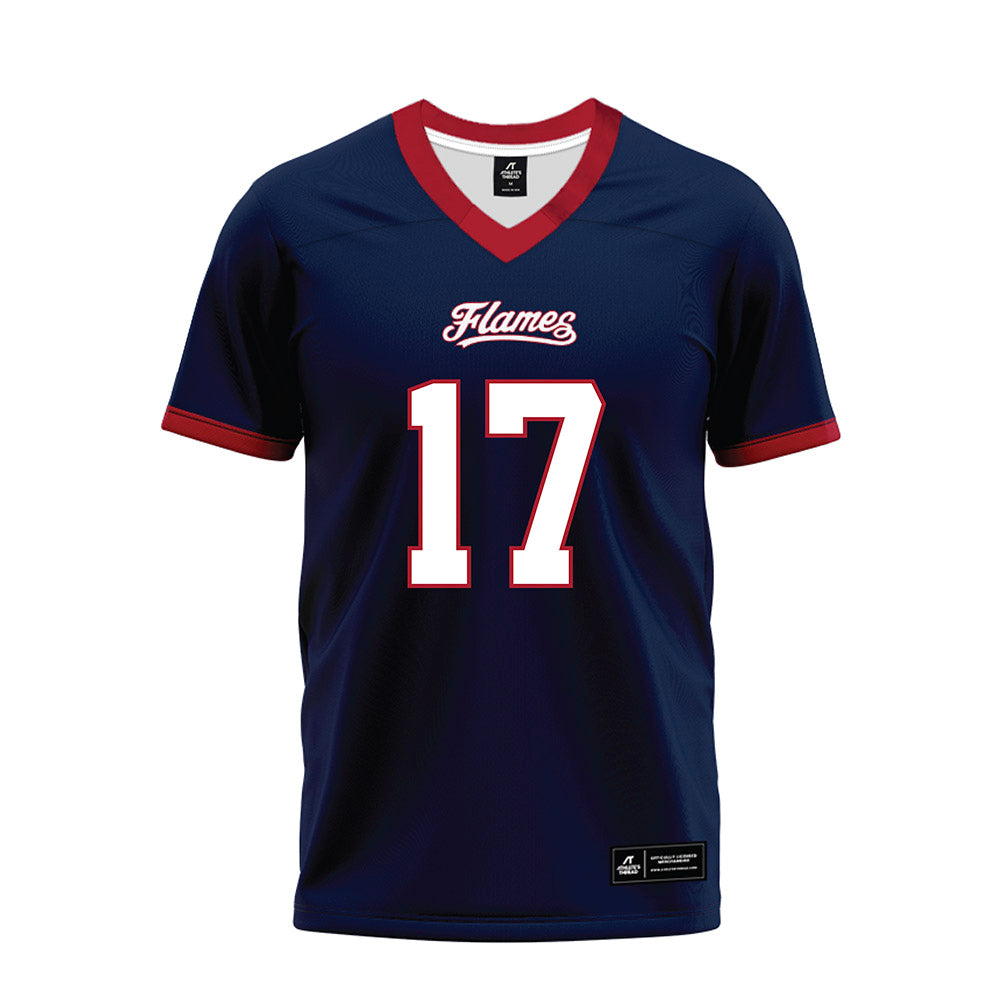 Liberty - NCAA Football : Jayden Davis - Navy Premium Football Jersey-0