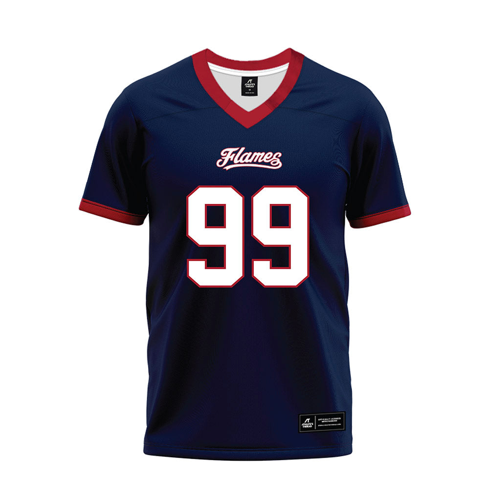 Liberty - NCAA Football : Xavier Reid - Navy Premium Football Jersey-0