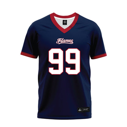 Liberty - NCAA Football : Xavier Reid - Navy Premium Football Jersey-0