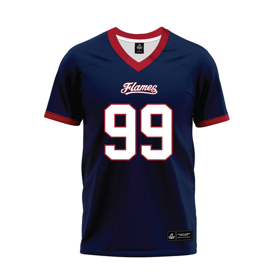 Liberty - NCAA Football : Xavier Reid - Navy Premium Football Jersey-0
