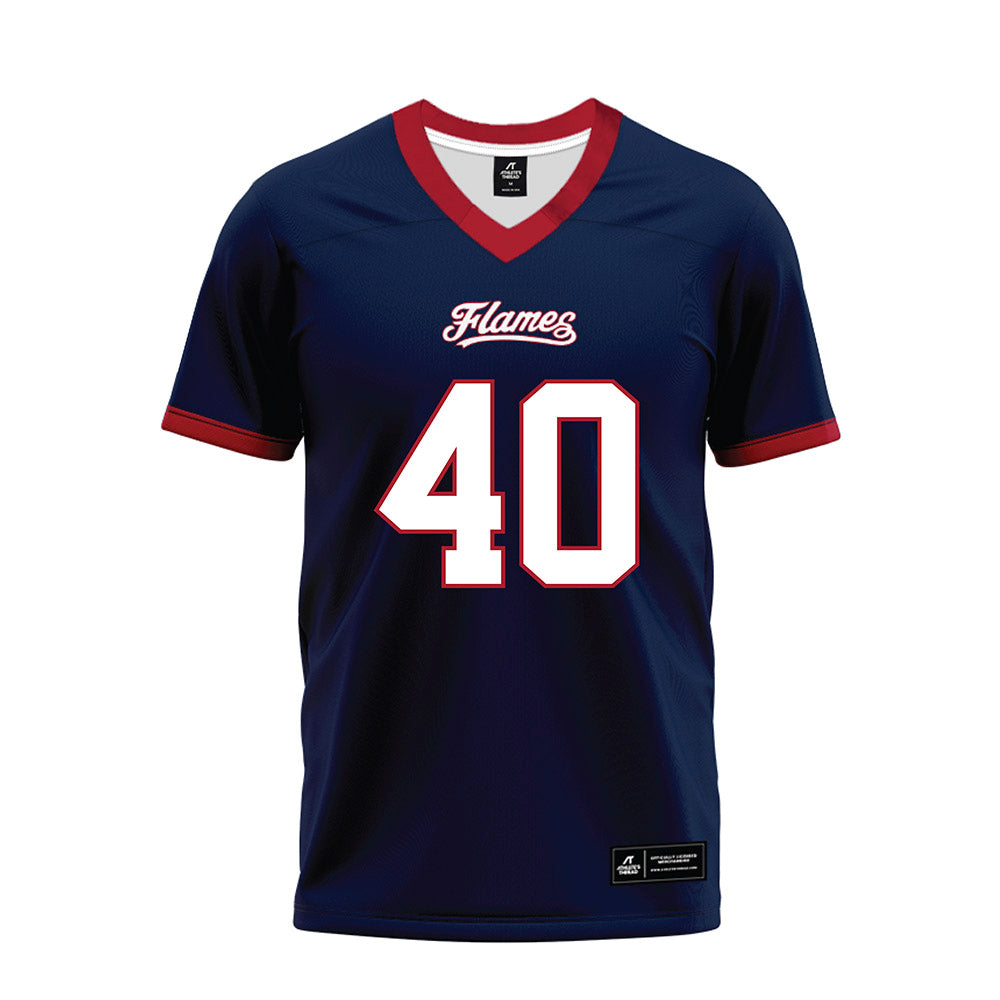 Liberty - NCAA Football : Christopher Law - Navy Premium Football Jersey-0