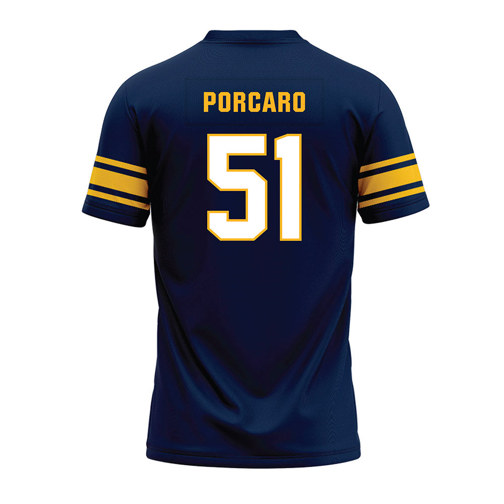 UW Eau Claire - NCAA Football : Frank Porcaro - Navy Premium Football Jersey-1