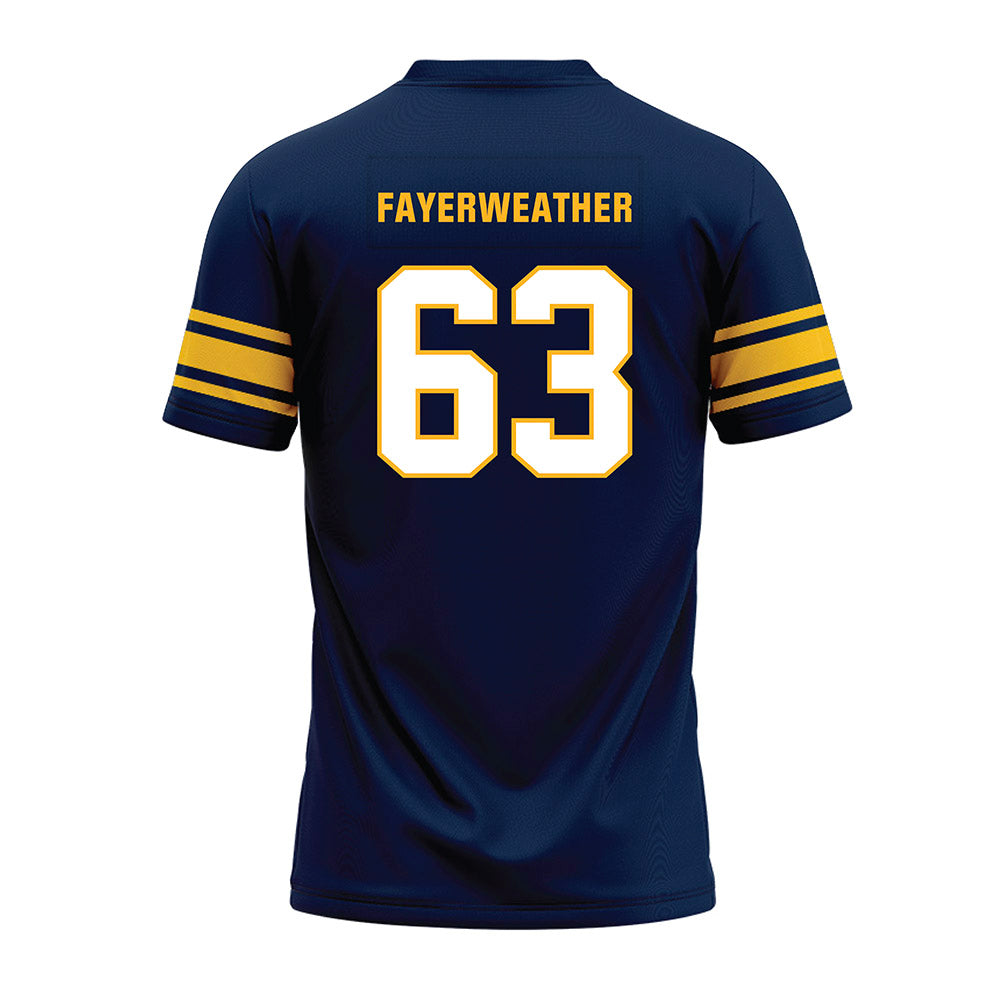 UW Eau Claire - NCAA Football : Blake Fayerweather - Navy Premium Football Jersey-1