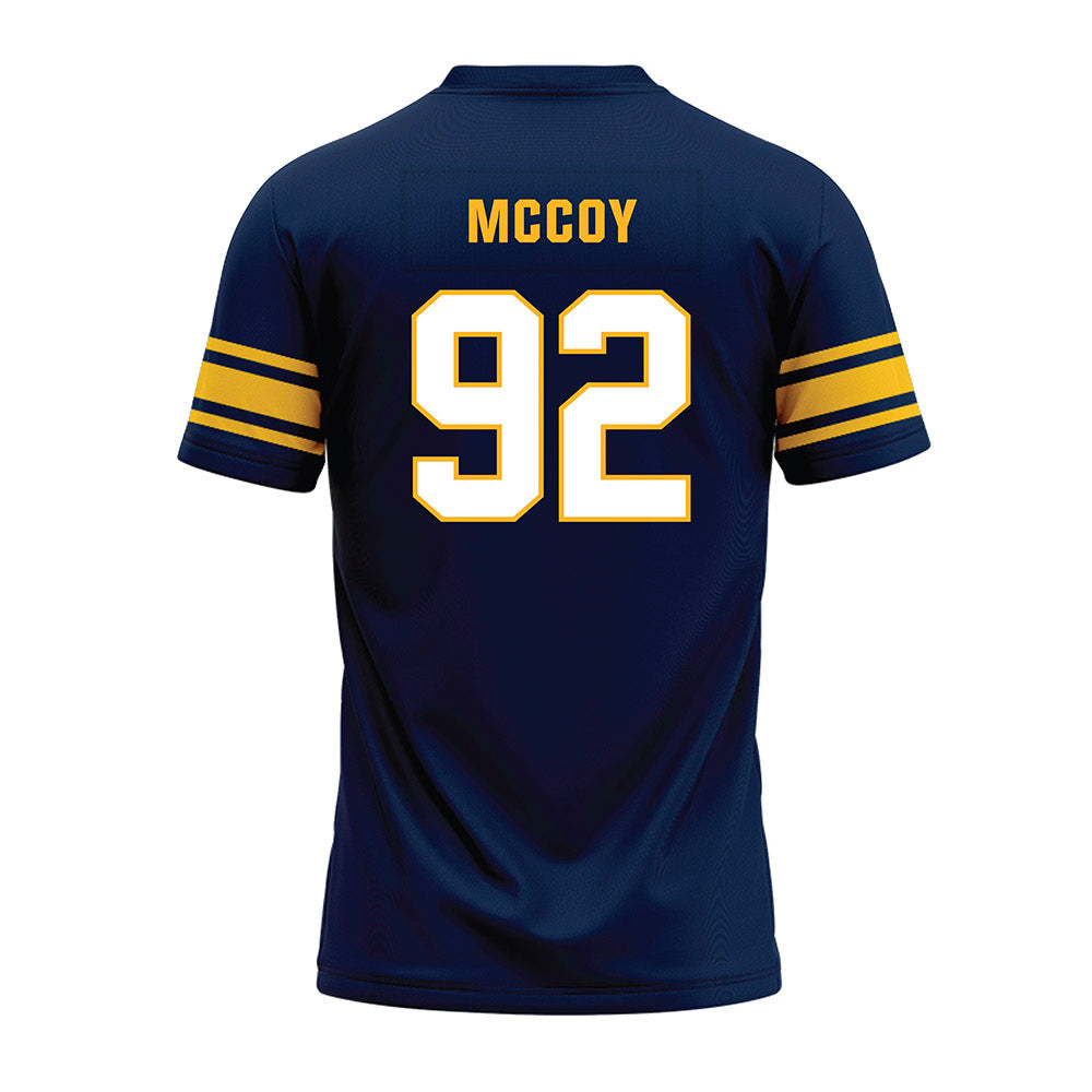 UW Eau Claire - NCAA Football : David McCoy - Navy Premium Football Jersey-1