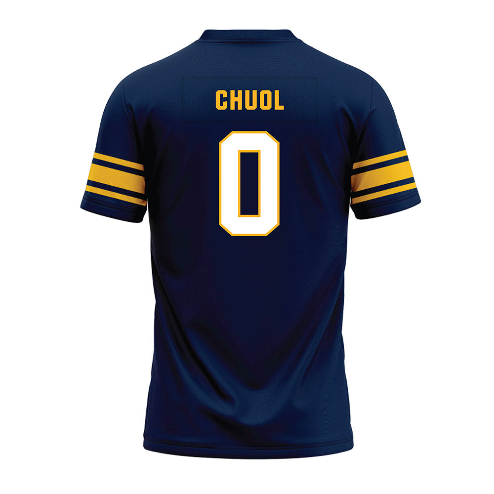 UW Eau Claire - NCAA Football : Yaach Chuol - Navy Premium Football Jersey-1