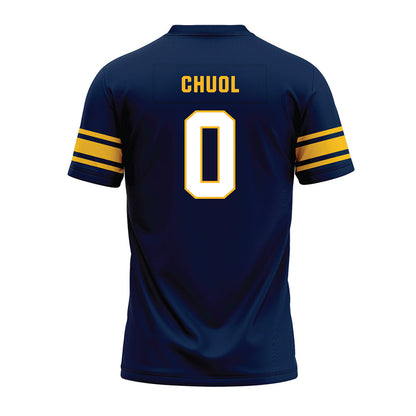 UW Eau Claire - NCAA Football : Yaach Chuol - Navy Premium Football Jersey-1
