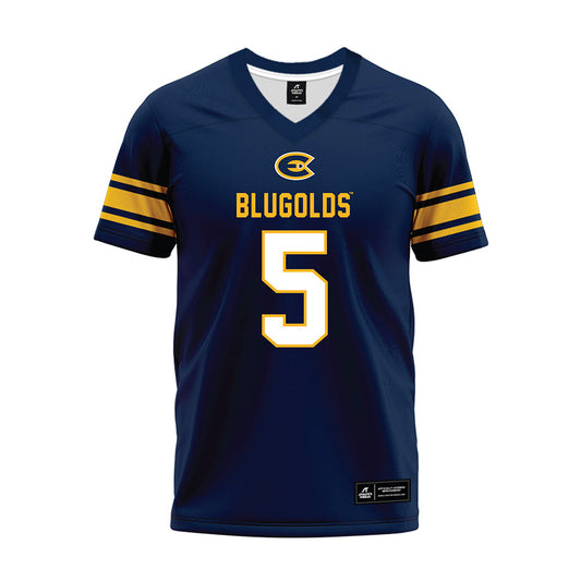UW Eau Claire - NCAA Football : Madden Mahr - Navy Premium Football Jersey-0