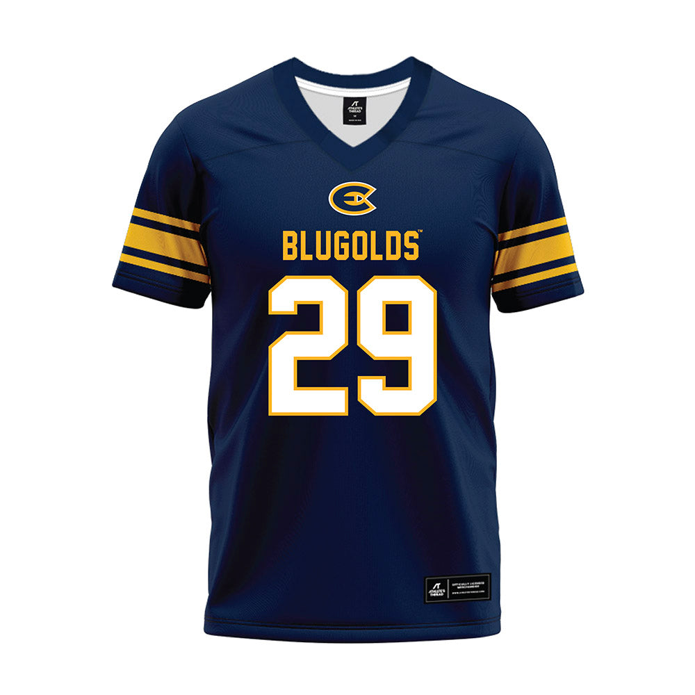 UW Eau Claire - NCAA Football : DeShaun Sager - Navy Premium Football Jersey-0