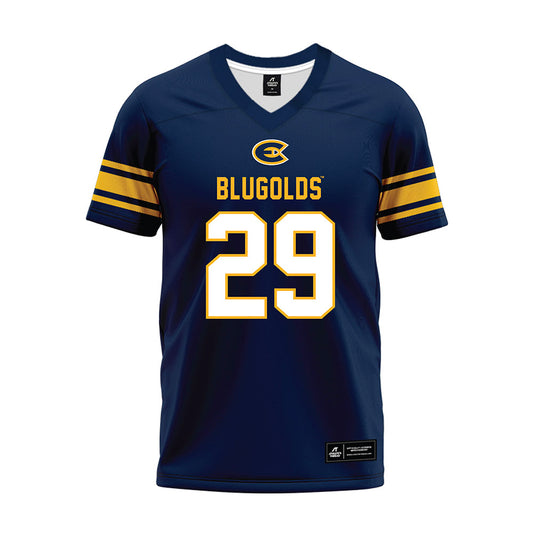 UW Eau Claire - NCAA Football : DeShaun Sager - Navy Premium Football Jersey-0