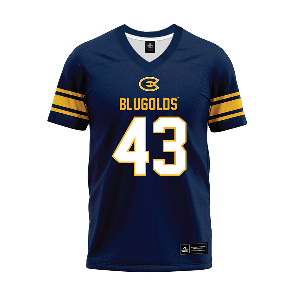 UW Eau Claire - NCAA Football : Logan Vrieze - Navy Premium Football Jersey-0