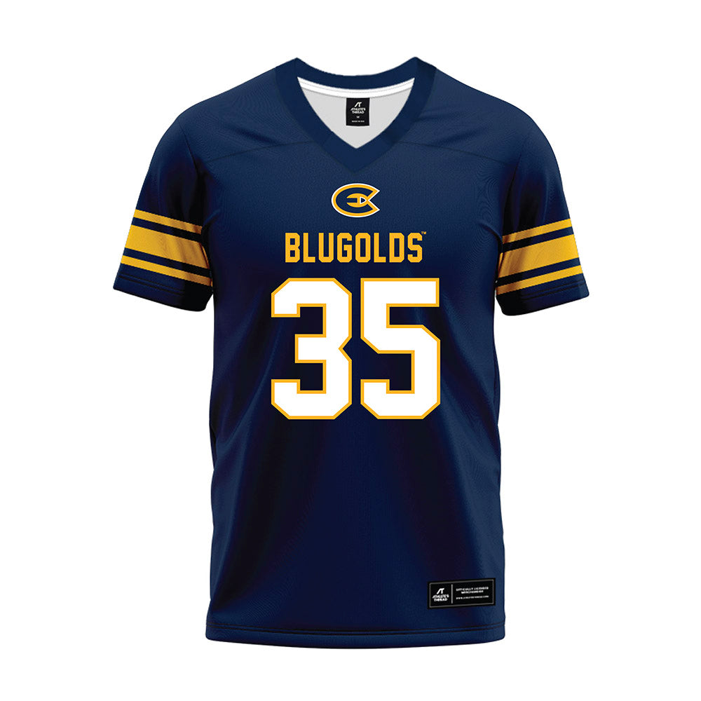 UW Eau Claire - NCAA Football : Tanner Koltunski - Navy Premium Football Jersey-0