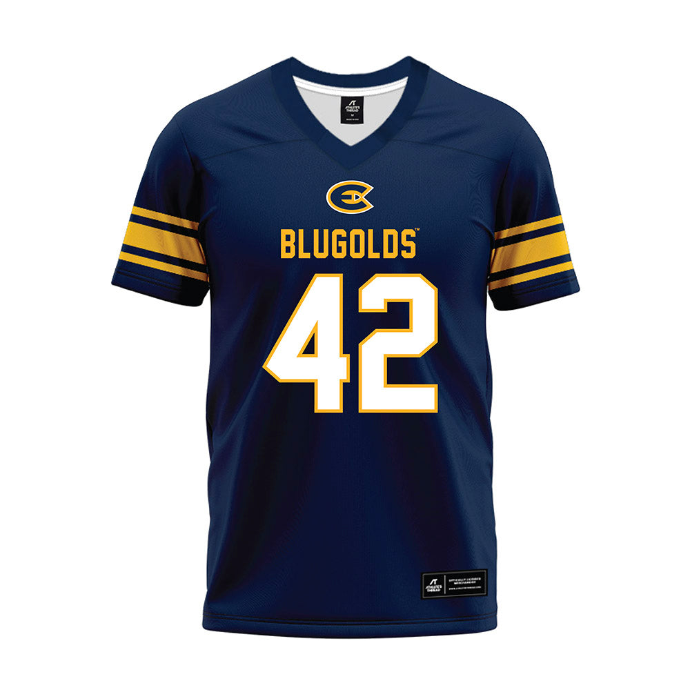 UW Eau Claire - NCAA Football : Carter Christy - Navy Premium Football Jersey-0