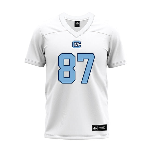 The Citadel - NCAA Football : Jared Merk - White Premium Football Jersey-0