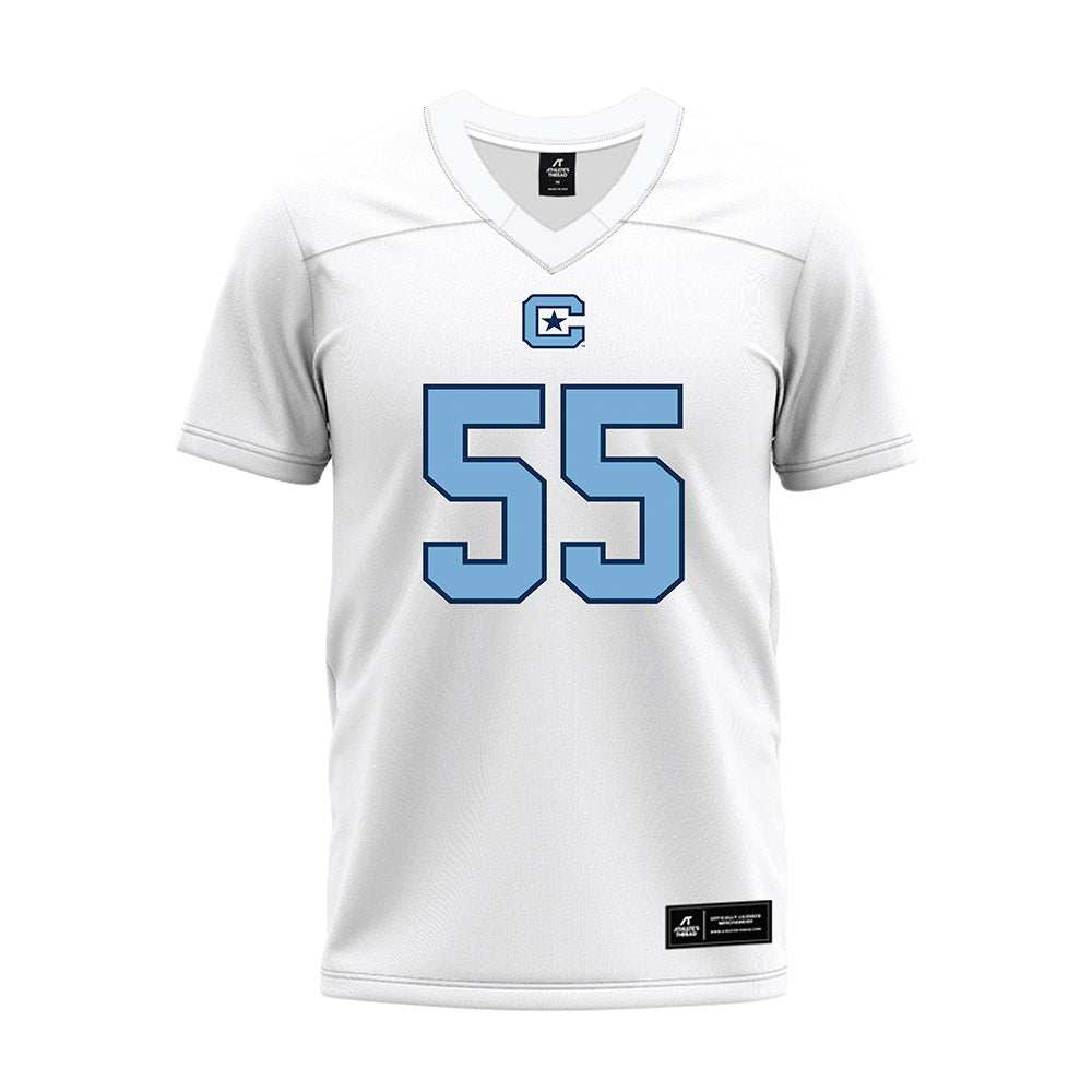 The Citadel - NCAA Football : Malachi Smith - White Premium Football Jersey-0
