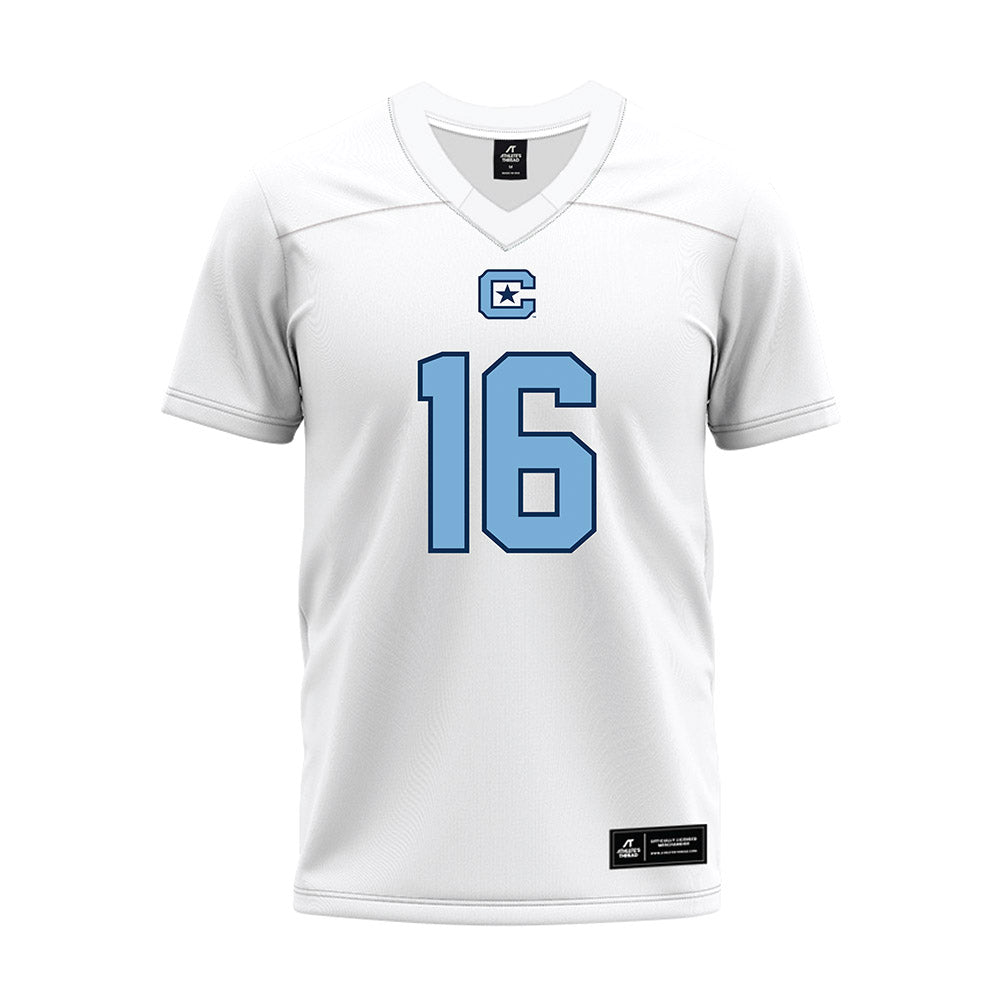 The Citadel - NCAA Football : Xavier Hill - White Premium Football Jersey-0