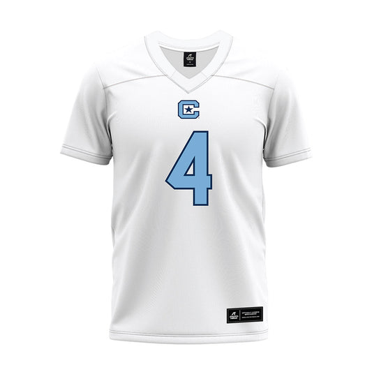 The Citadel - NCAA Football : Jaden Duckett - White Premium Football Jersey-0