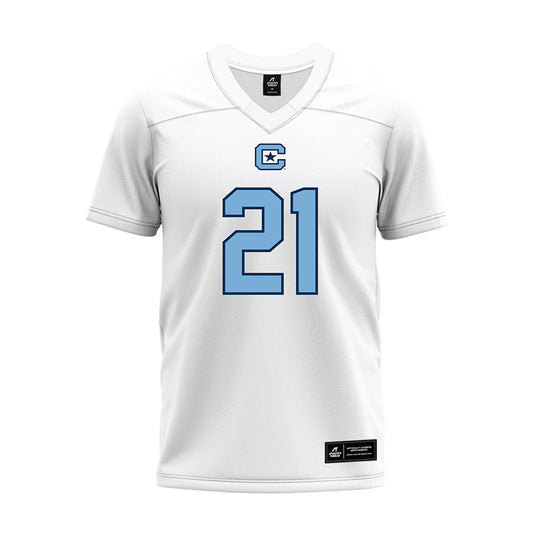 The Citadel - NCAA Football : Abijah Webb - White Premium Football Jersey-0