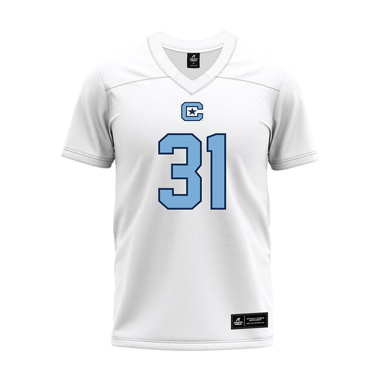The Citadel - NCAA Football : Christopher Nunn - White Premium Football Jersey-0