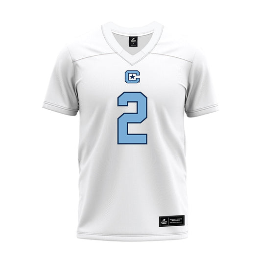 The Citadel - NCAA Football : Zyion Brown - White Premium Football Jersey-0