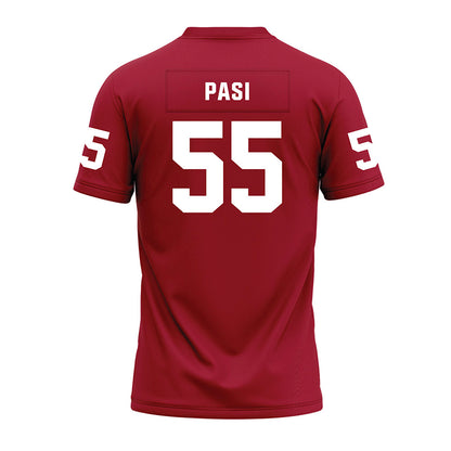 WSU - NCAA Football : Sione Pasi - Cardinal Premium Football Jersey-1