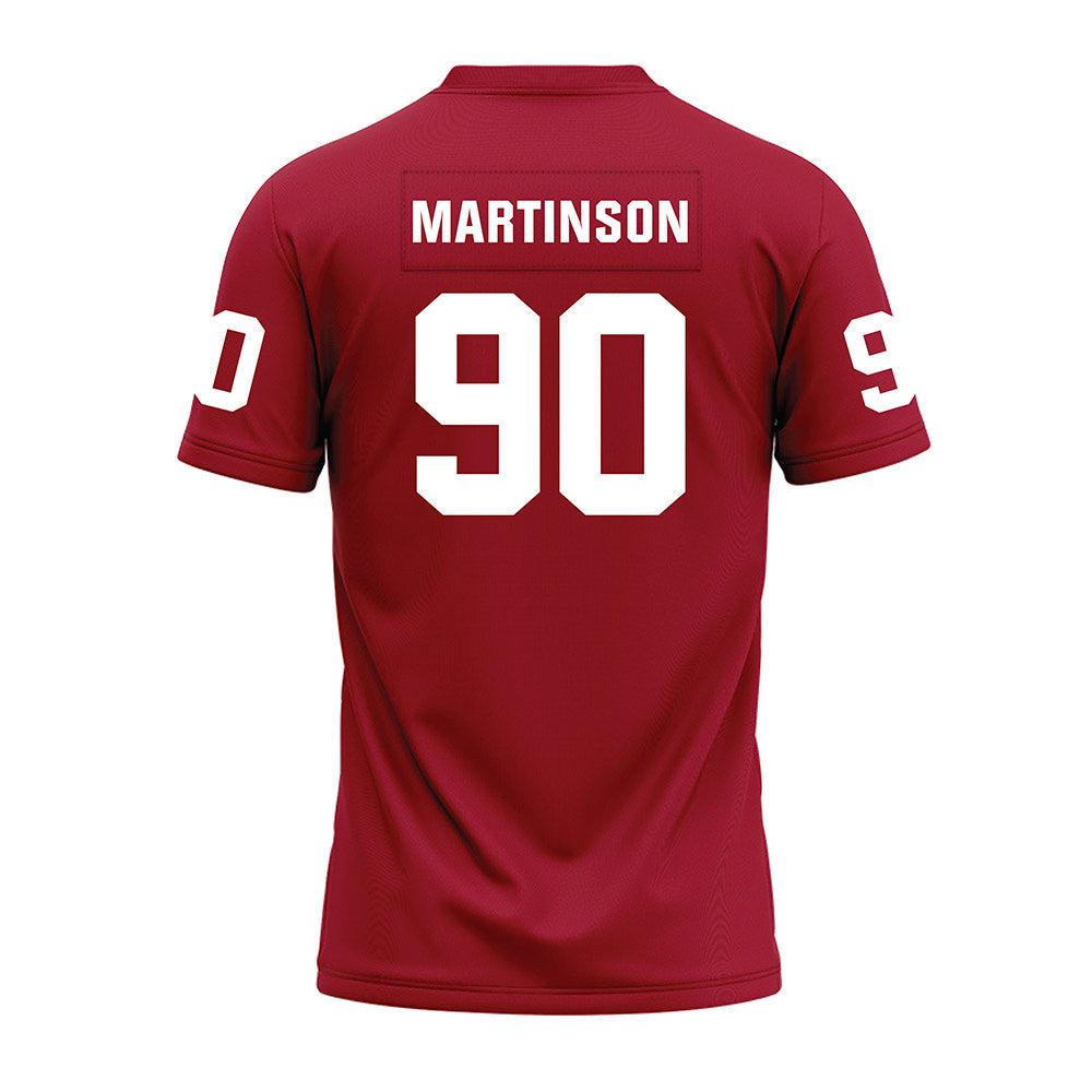 WSU - NCAA Football : Akio Martinson - Cardinal Premium Football Jersey-1