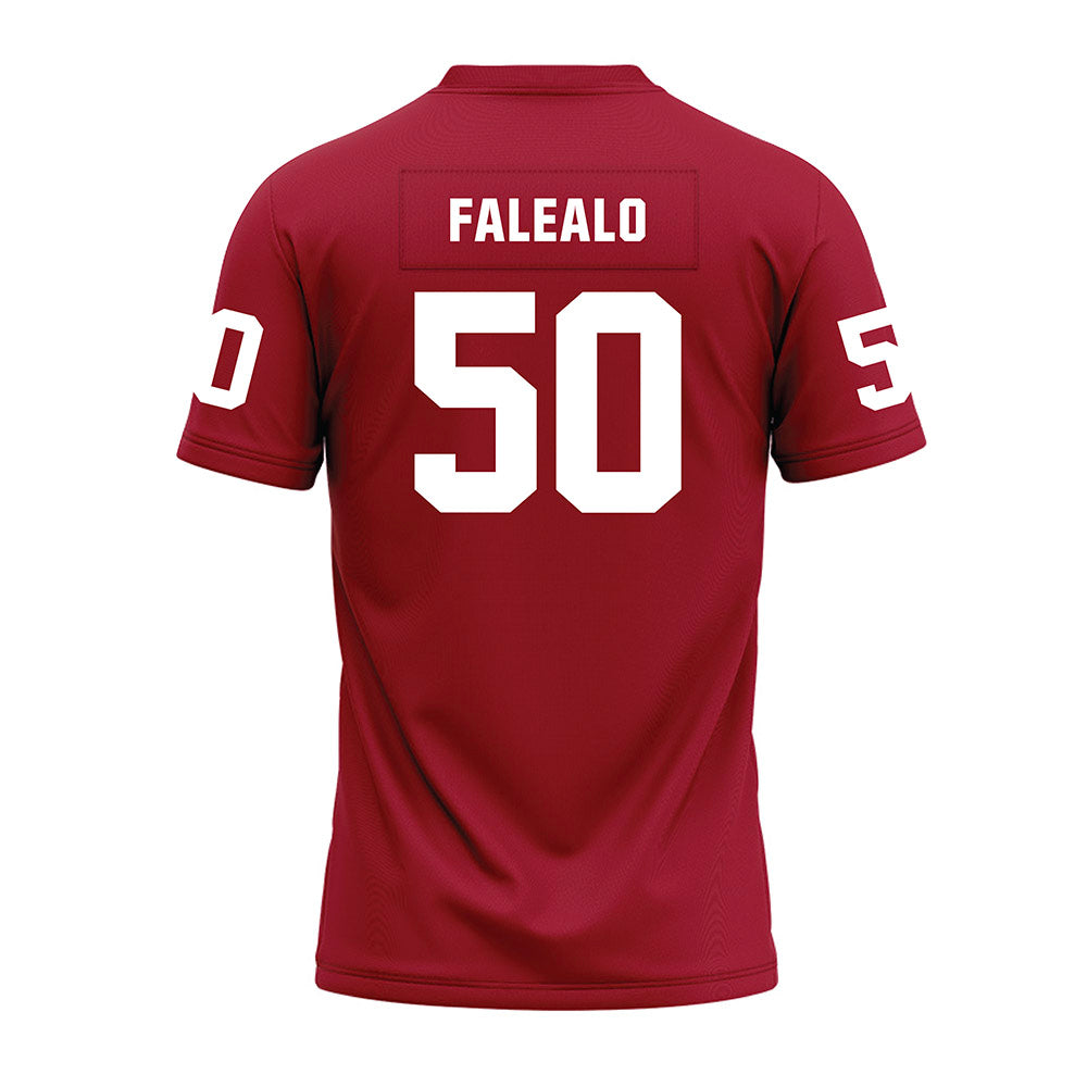 WSU - NCAA Football : Uilisone Falealo - Cardinal Premium Football Jersey-1