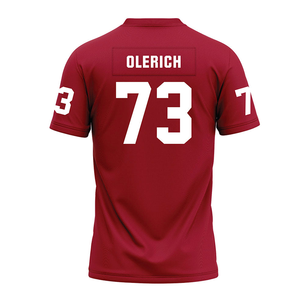 WSU - NCAA Football : AJ Olerich - Cardinal Premium Football Jersey-1
