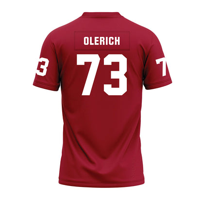 WSU - NCAA Football : AJ Olerich - Cardinal Premium Football Jersey-1