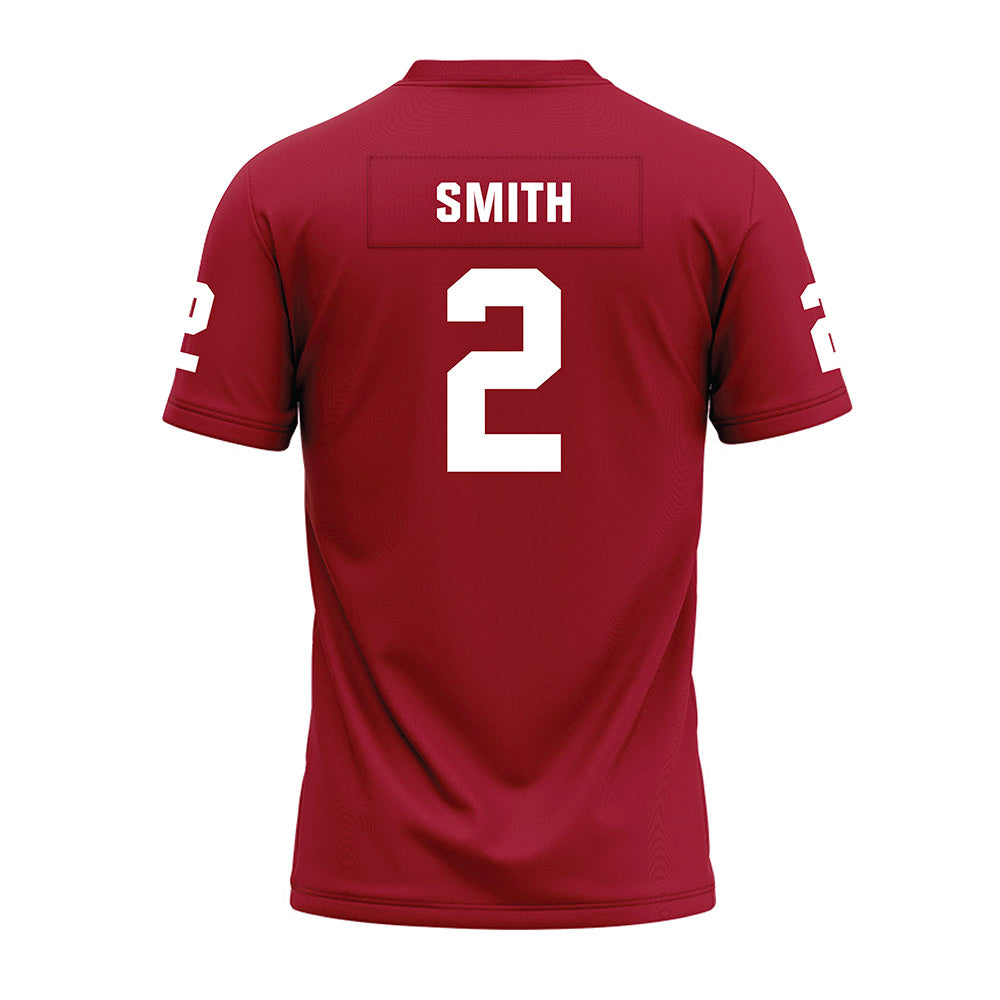WSU - NCAA Football : Jamarey smith - Cardinal Premium Football Jersey-1