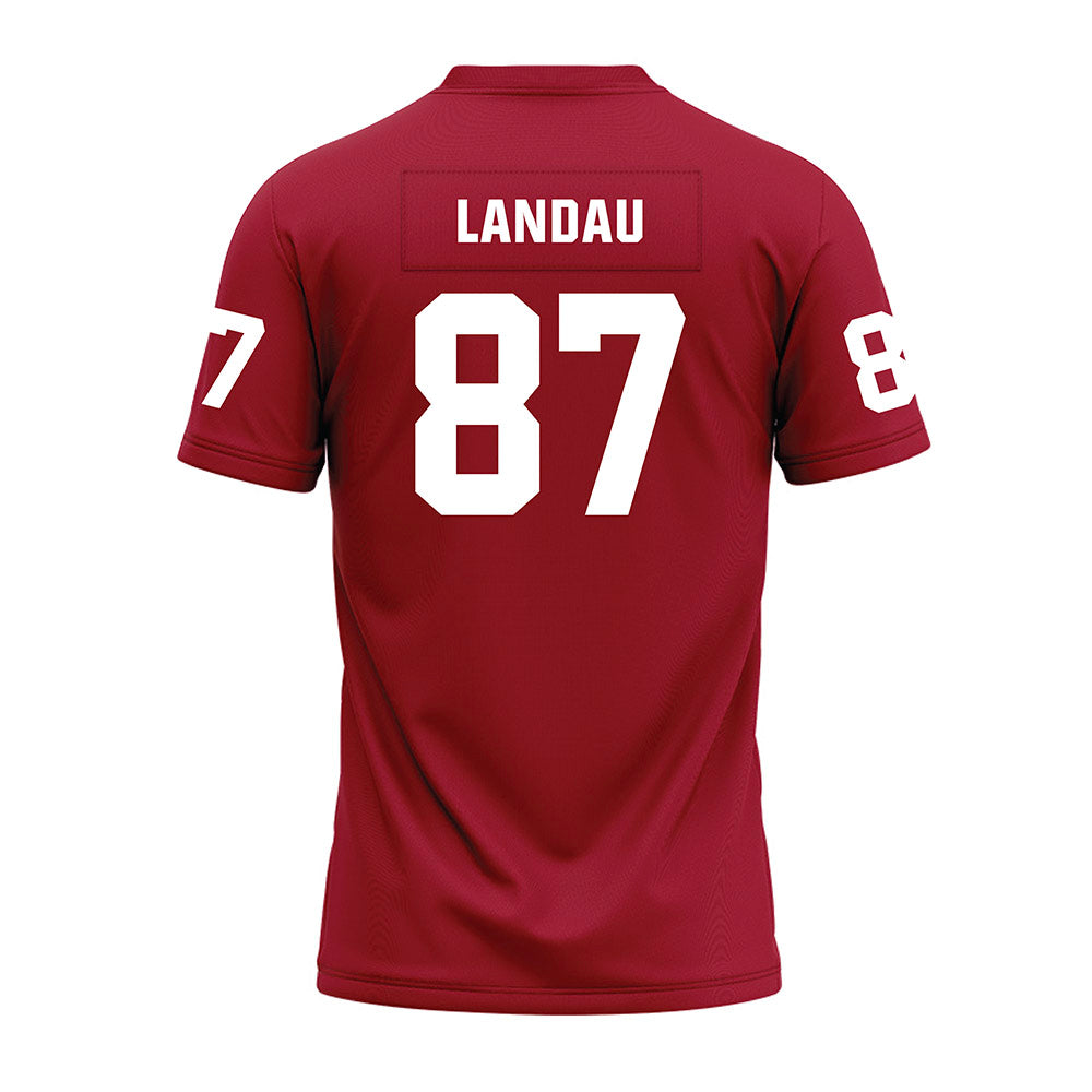 WSU - NCAA Football : Cash Landau - Cardinal Premium Football Jersey-1