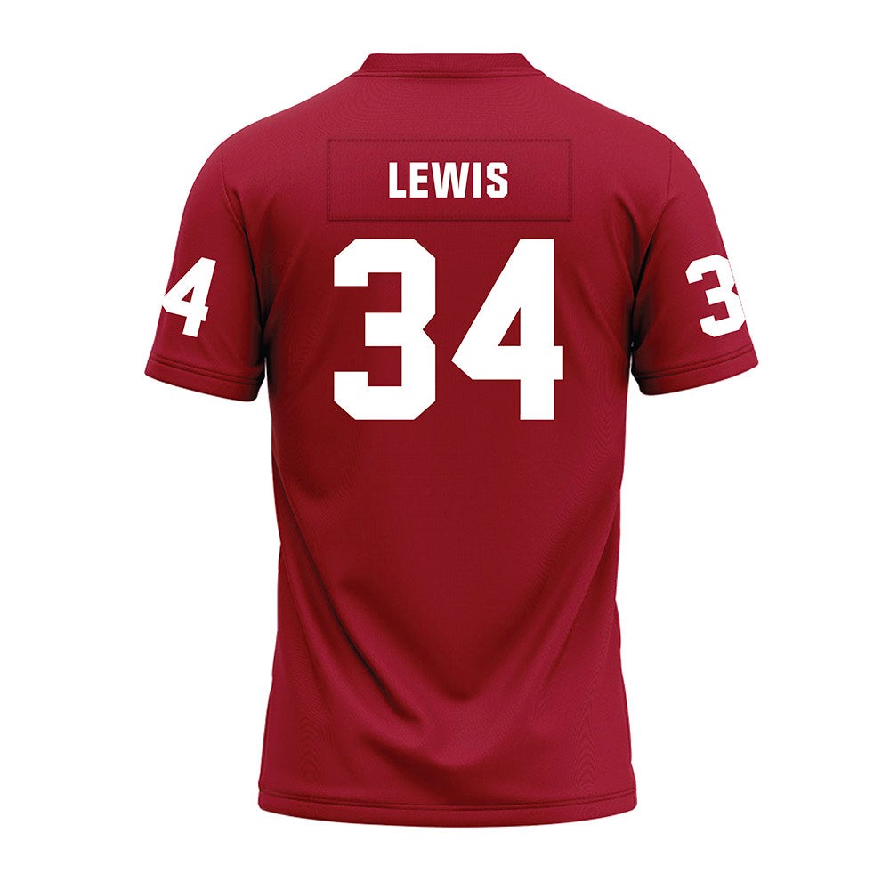 WSU - NCAA Football : Damarjhe Lewis - Cardinal Premium Football Jersey-1